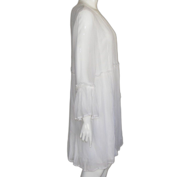 new LULU'S Dress, XL, White, Gauze, Bell sleeve, Viscose, Above knee - Picture 6 of 13